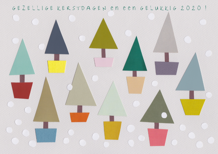 Kerstbomen collage - Kerstkaarten Kerstkaarten - Kerstbomen collage