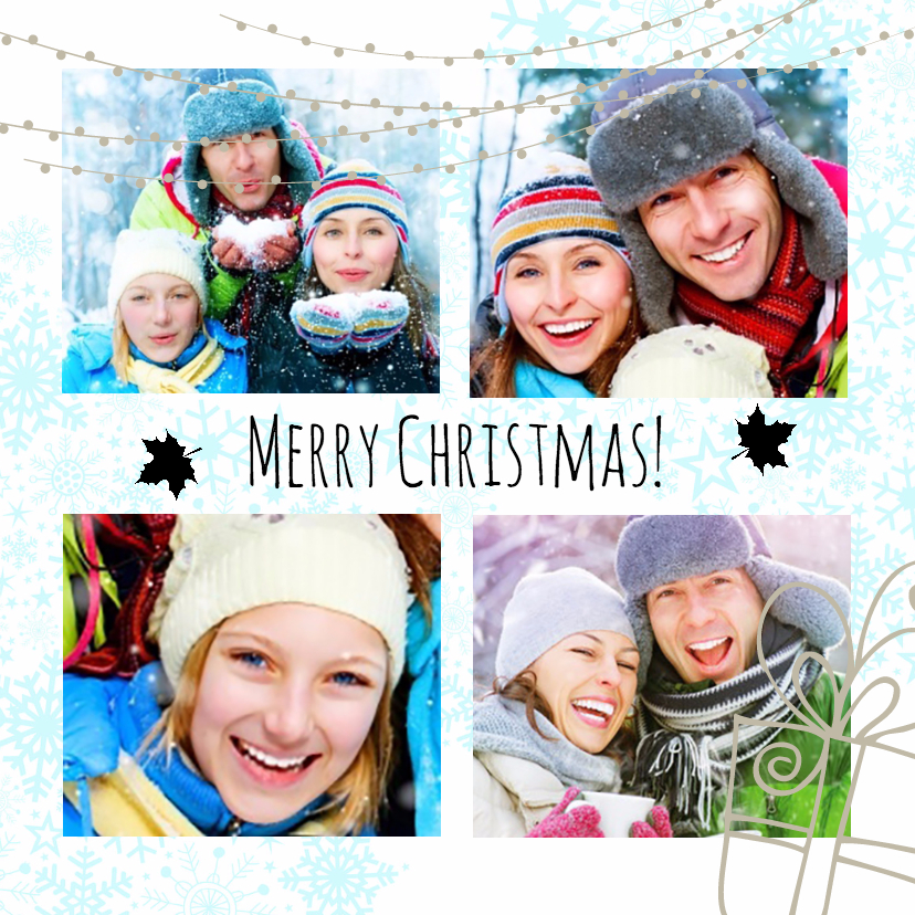 Kerstcollage 4 foto's V - BK - Kerstkaarten Kerstkaarten - Kerstcollage 4 foto's V - BK