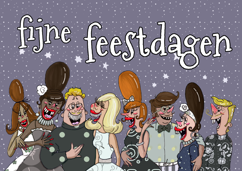 Kerstgezelschap - Kerstkaarten Kerstkaarten - Kerstgezelschap