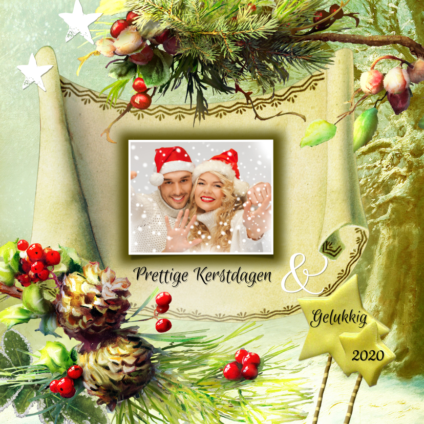 Kerstgroet eigen foto winterbos 2020 - Kerstkaarten Kerstkaarten - Kerstgroet eigen foto winterbos 2020