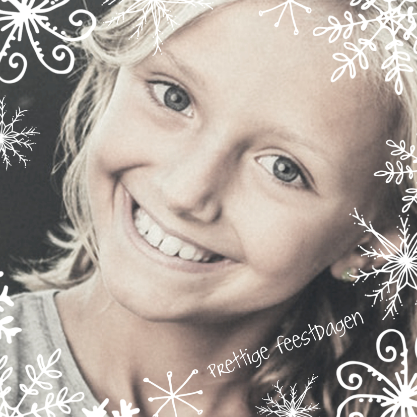 Kerstkaart 2020-2021, foto groot met kader van kristallen - Kerstkaarten Kerstkaarten - Kerstkaart 2020-2021, foto groot met kader van kristallen