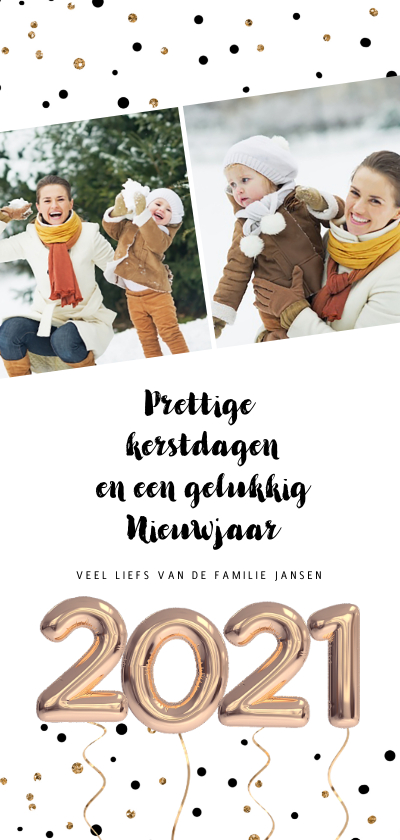 Kerstkaart 2021 Ballonnen - Kerstkaarten Kerstkaarten - Kerstkaart 2021 Ballonnen