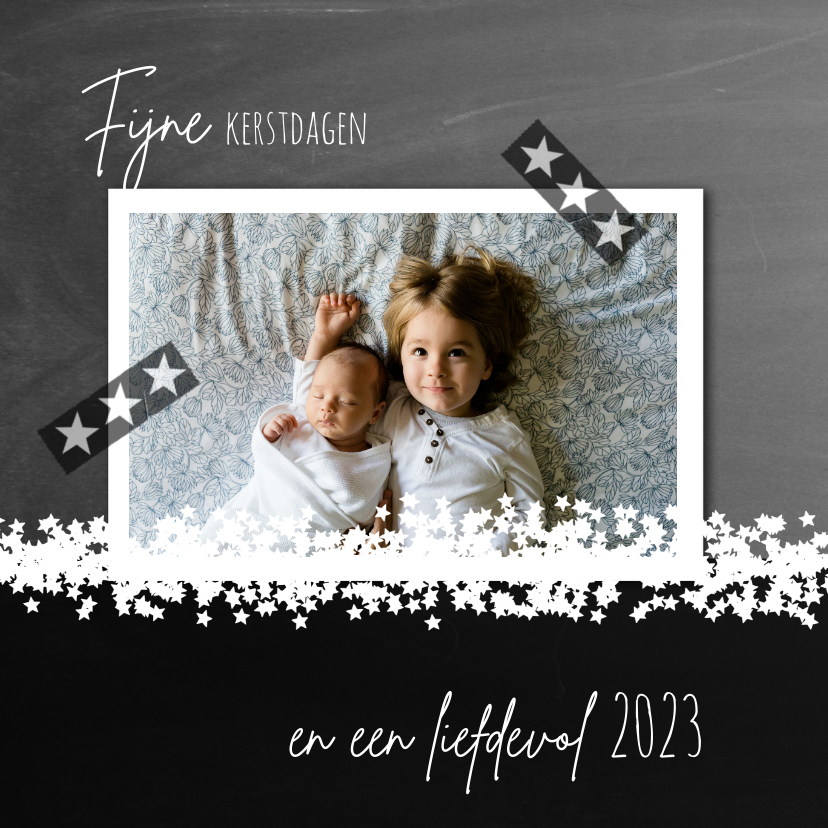 Kerstkaarten - Kerstkaart 2022-2023 foto sterretjes
