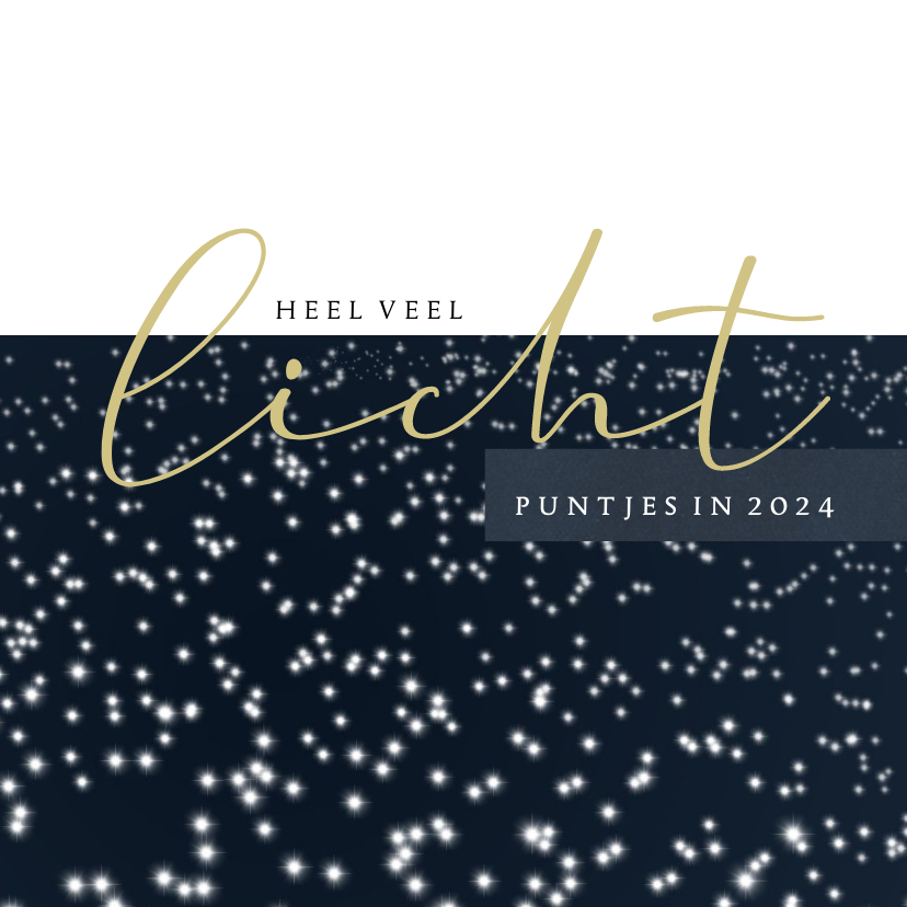 Kerstkaarten - Kerstkaart 2023-2024 veel lichtpuntjes