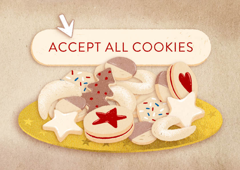 Kerstkaart 'Accept all cookies' - Kerstkaarten Kerstkaarten - Kerstkaart 'Accept all cookies'