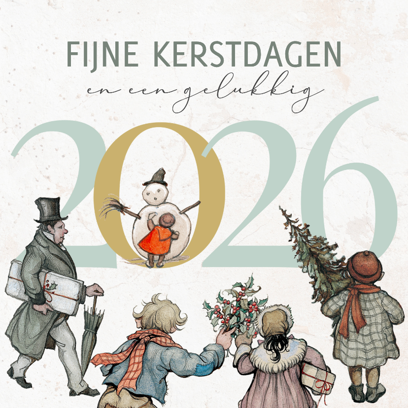 Kerstkaart Anton Pieck 2026 - Kerstkaarten Kerstkaarten - Kerstkaart Anton Pieck 2026