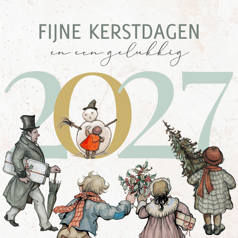 Kerstkaarten - Kerstkaart Anton Pieck 2027