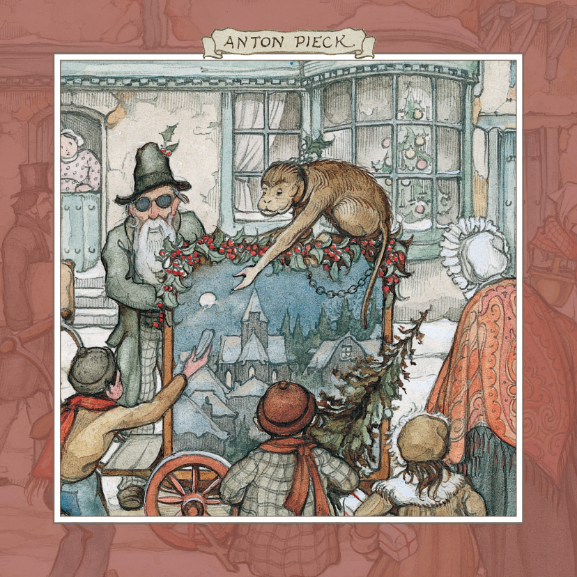 Kerstkaart Anton Pieck illustratie Kaartje2go