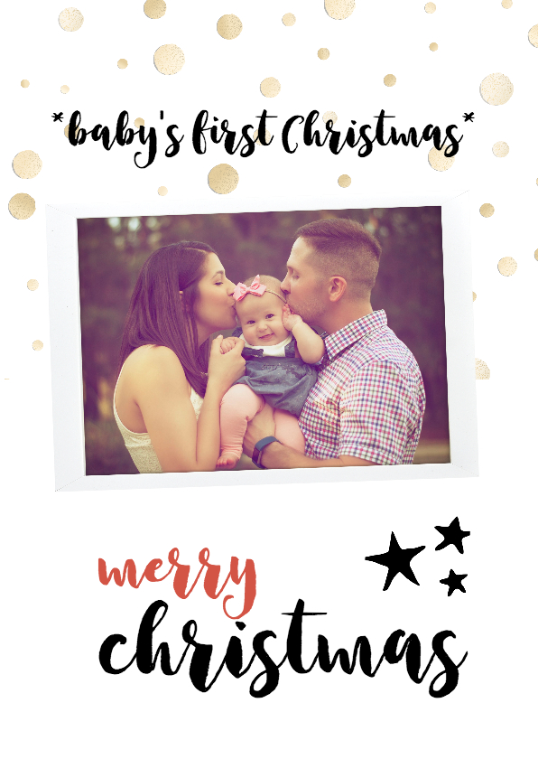 Kerstkaart baby's first christmas card - Kerstkaarten Kerstkaarten - Kerstkaart baby's first christmas card