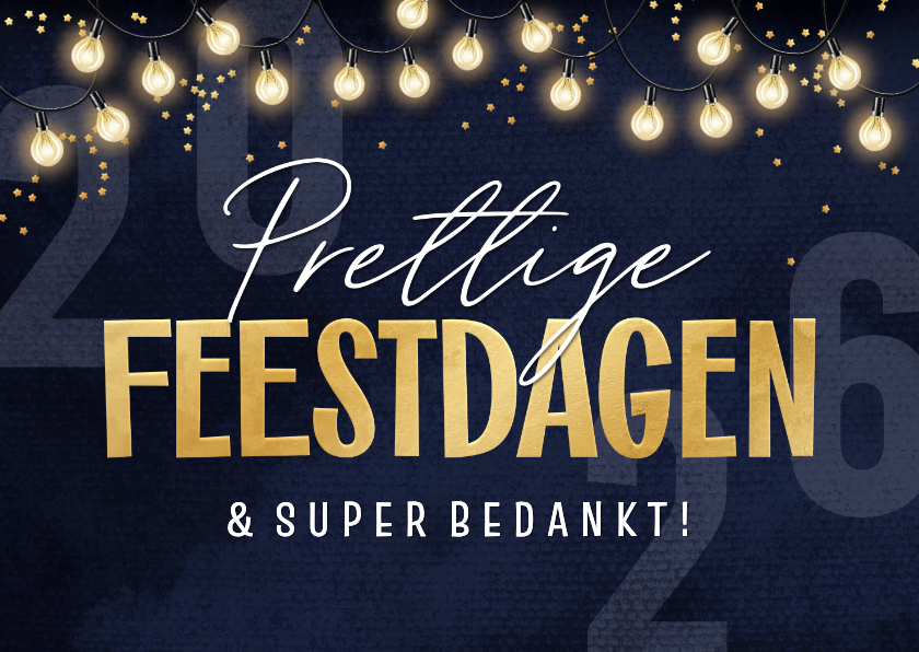 Kerstkaart bedankt prettige feestdagen confetti - Kerstkaarten Kerstkaarten - Kerstkaart bedankt prettige feestdagen confetti
