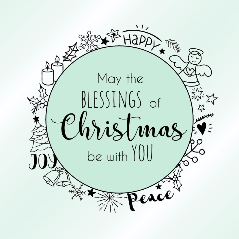 Kerstkaart Blessings 3 - WW - Kerstkaarten Kerstkaarten - Kerstkaart Blessings 3 - WW