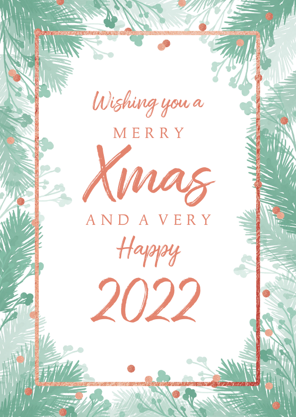 Kerstkaart botanical confetti - Kerstkaarten Kerstkaarten - Kerstkaart botanical confetti