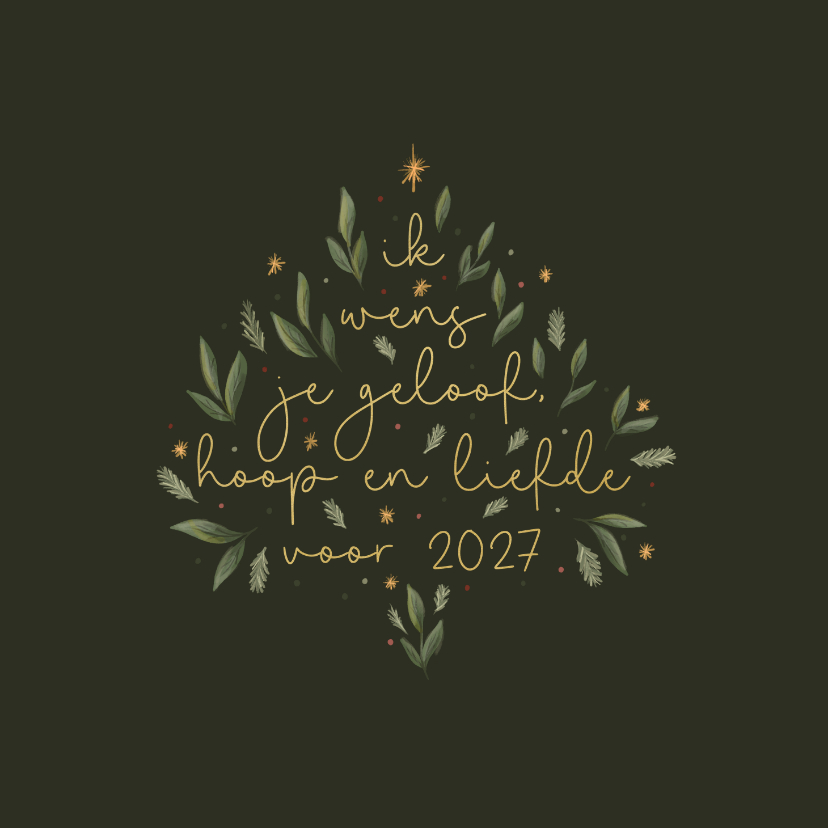 Kerstkaarten - Kerstkaart christelijk geloof hoop en liefde voor 2027