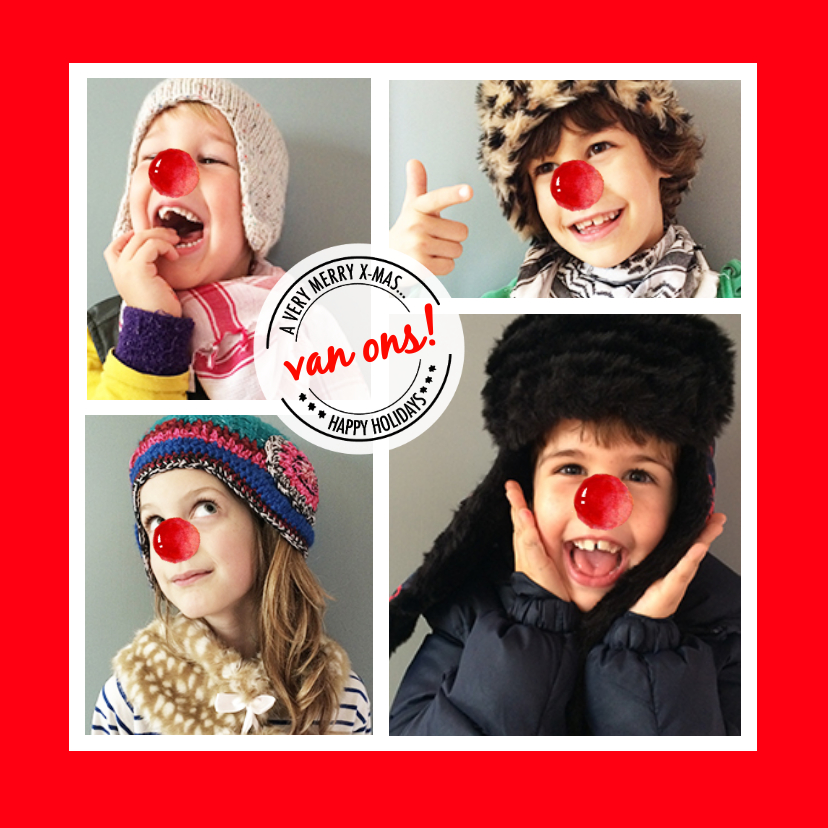 Kerstkaart CliniClowns Fotokaart - Kerstkaarten Kerstkaarten - Kerstkaart CliniClowns Fotokaart