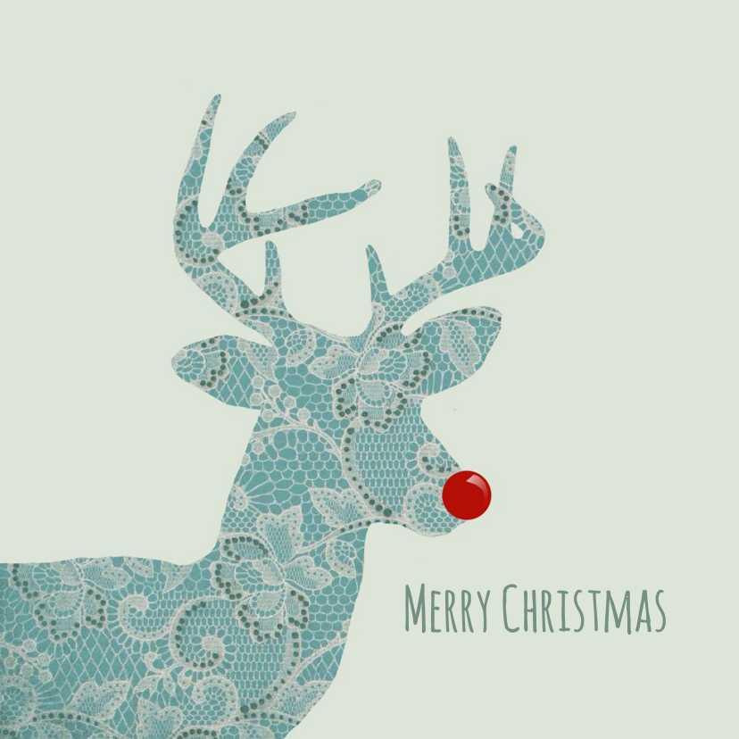 Kerstkaart CliniClowns rendier - Kerstkaarten Kerstkaarten - Kerstkaart CliniClowns rendier
