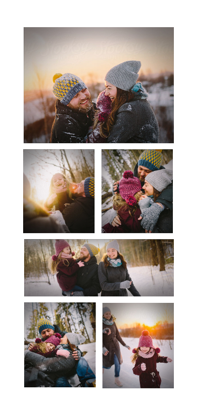 Kerstkaarten -  Kerstkaart collage 6 foto's langwerpig