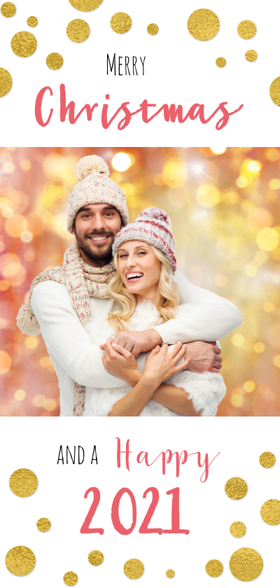 Kerstkaart confetti foto kleur tekst aanpasbaar - Kerstkaarten Kerstkaarten - Kerstkaart confetti foto kleur tekst aanpasbaar