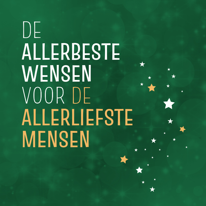 Kerstkaarten - Kerstkaart de allerbeste wensen voor de allerliefste mensen