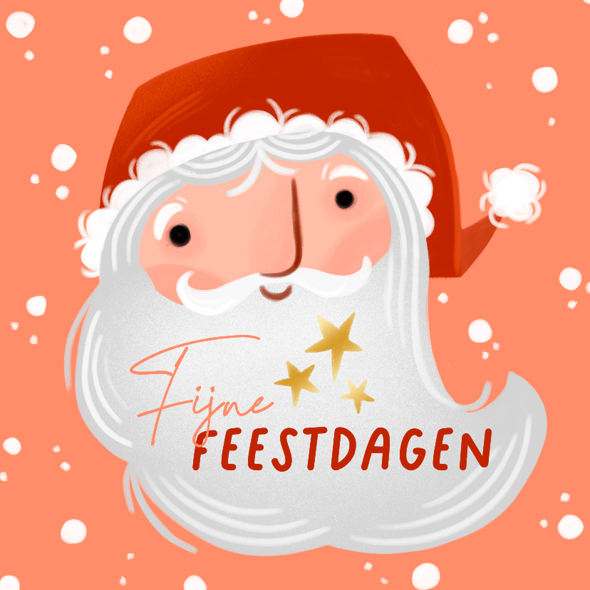 Kerstkaart de baard van de Kerstman - Kerstkaarten Kerstkaarten - Kerstkaart de baard van de Kerstman