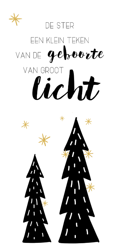 Kerstkaart: De ster een klein teken - Kerstkaarten Kerstkaarten - Kerstkaart: De ster een klein teken