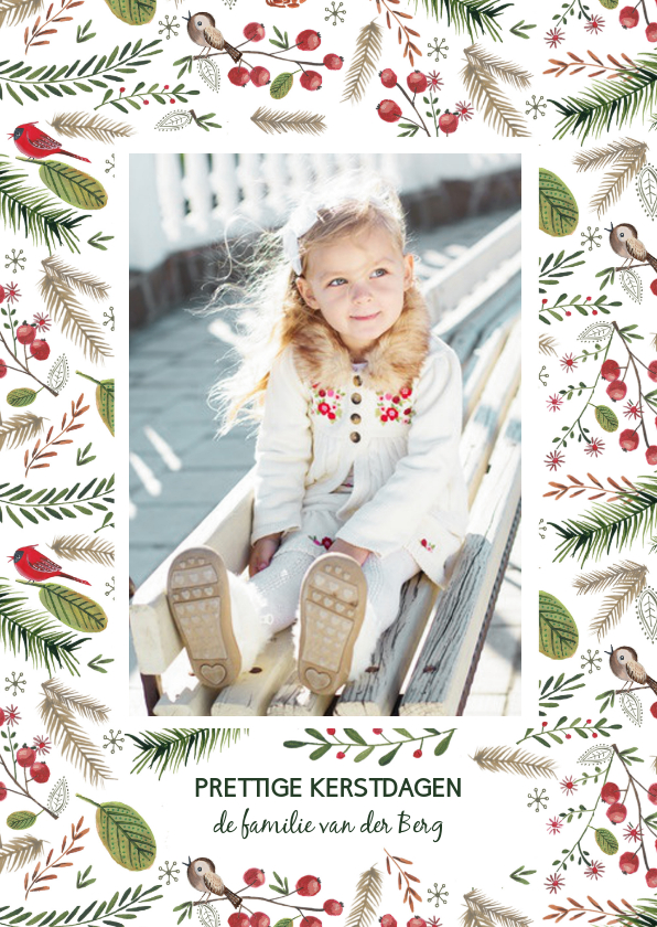 Kerstkaart Dennetakjes Besjes - Kerstkaarten Kerstkaarten - Kerstkaart Dennetakjes Besjes