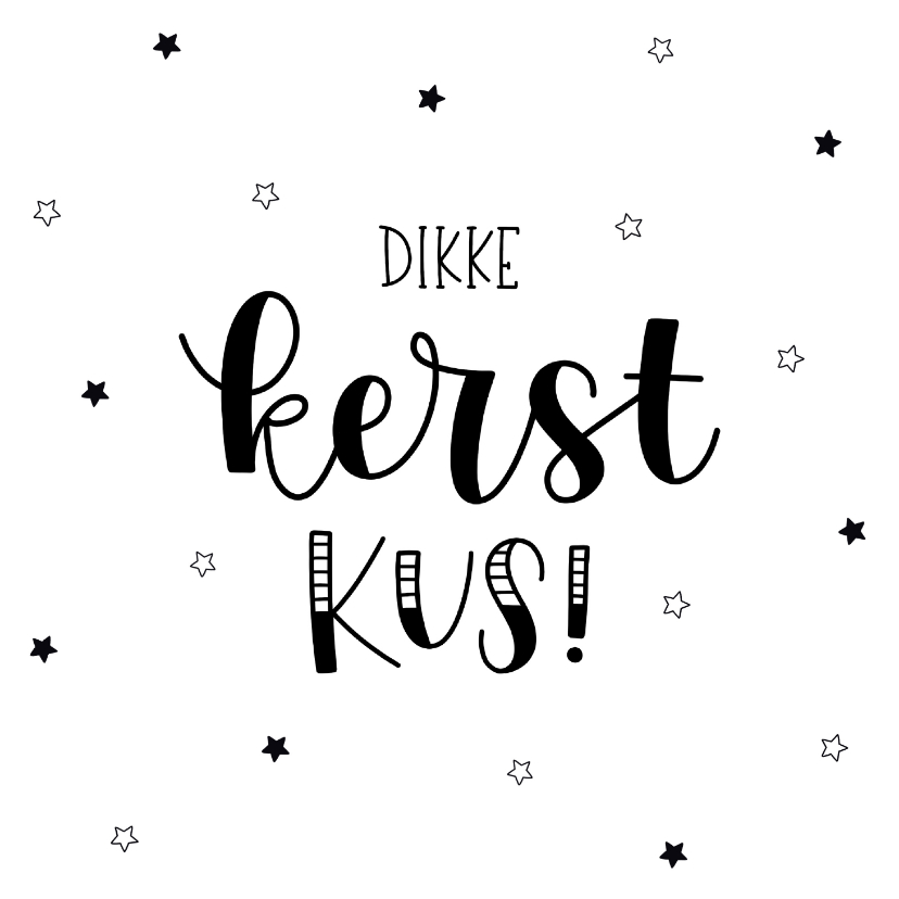 Kerstkaarten - Kerstkaart - Dikke kerstkus!