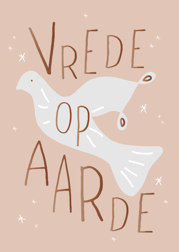 Kerstkaart duif vrede op aarde - Kerstkaarten Kerstkaarten - Kerstkaart duif vrede op aarde