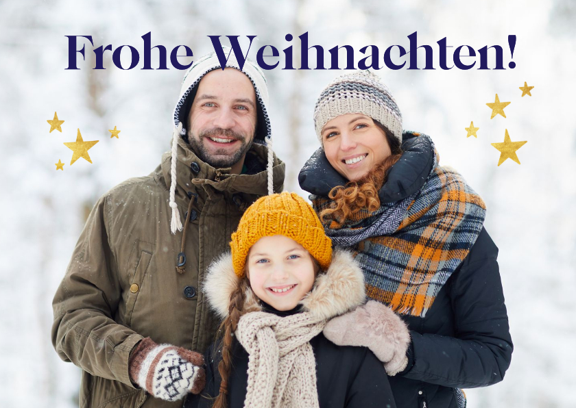 Kerstkaart Duits met grote foto - Kerstkaarten Kerstkaarten - Kerstkaart Duits met grote foto