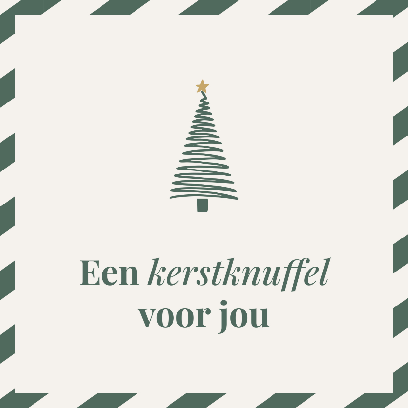 Kerstkaarten - Kerstkaart 'een kerstknuffel voor jou' van Norah