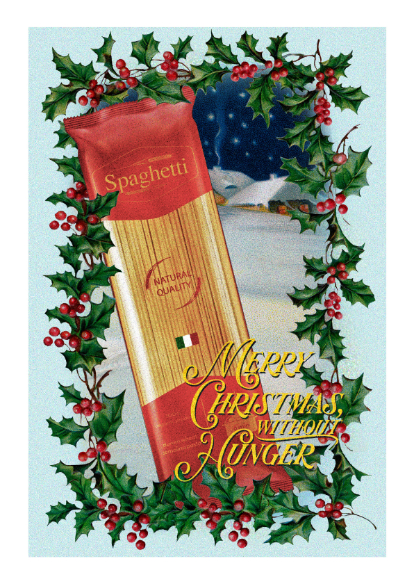Kerstkaart én pasta voor mensen in armoede - Kerstkaarten Kerstkaarten - Kerstkaart én pasta voor mensen in armoede