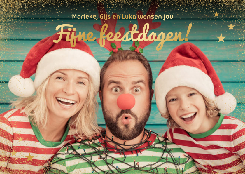 Kerstkaarten - Kerstkaart fijne feestdagen eigen foto