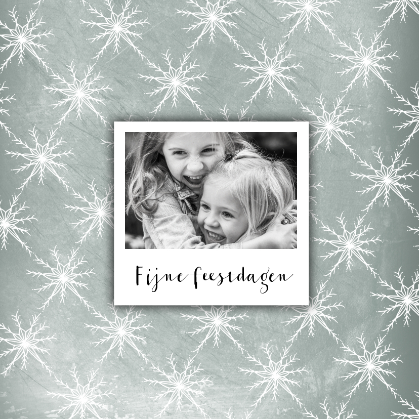 Kerstkaart foto en kristallen - Kerstkaarten Kerstkaarten - Kerstkaart foto en kristallen