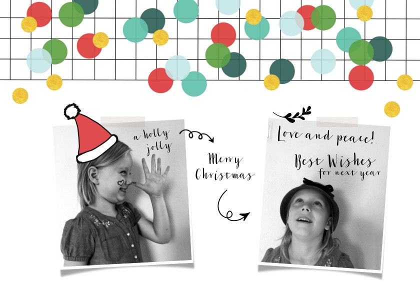 Kerstkaart foto kerstmuts grappig - Kerstkaarten Kerstkaarten - Kerstkaart foto kerstmuts grappig