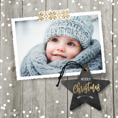 Kerstkaart foto ster - Kerstkaarten Kerstkaarten - Kerstkaart foto ster