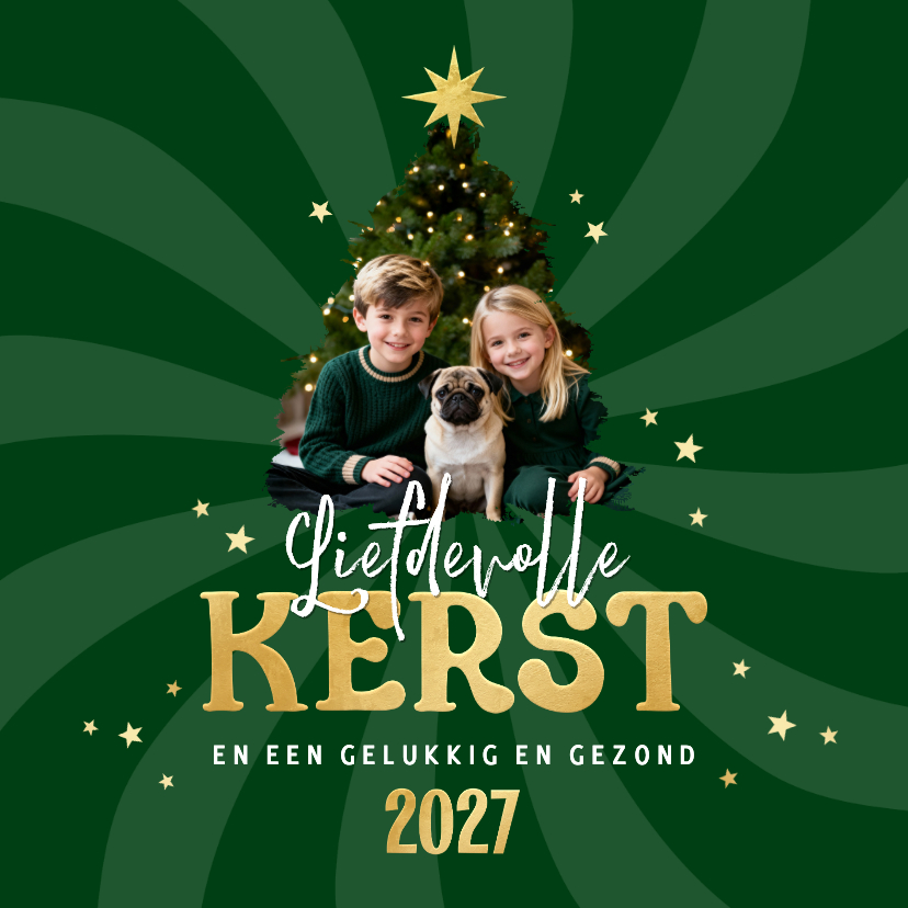 Kerstkaart foto sterren liefdevolle kerst 2027 - Kerstkaarten Kerstkaarten - Kerstkaart foto sterren liefdevolle kerst 2027