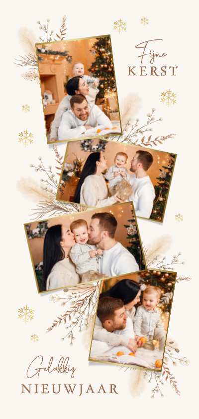 Kerstkaart fotokaart fotocollage stijlvol sneeuwvlokken - Kerstkaarten Kerstkaarten - Kerstkaart fotokaart fotocollage stijlvol sneeuwvlokken