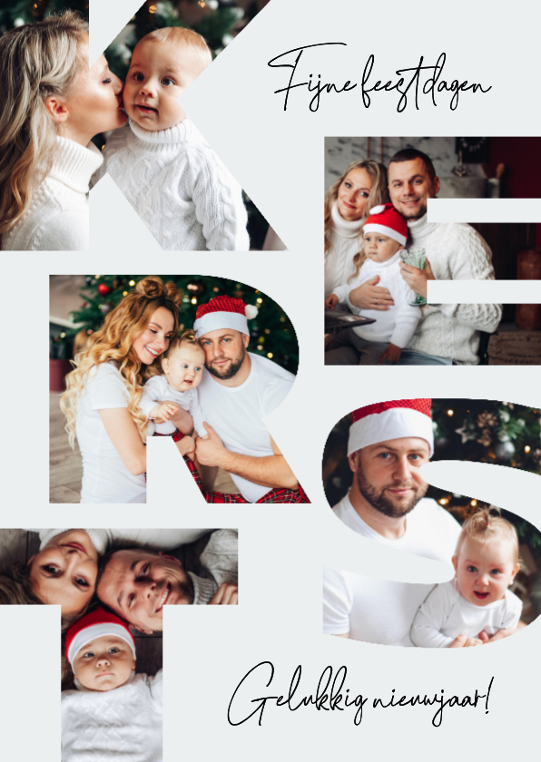 Kerstkaart fotokaart KERST fotocollage feestdagen nieuwjaar - Kerstkaarten Kerstkaarten - Kerstkaart fotokaart KERST fotocollage feestdagen nieuwjaar