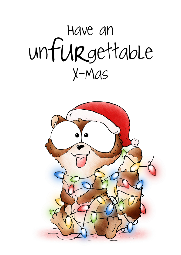 Kerstkaart Fret - Have an unfurgettable Christmas - Kerstkaarten Kerstkaarten - Kerstkaart Fret - Have an unfurgettable Christmas