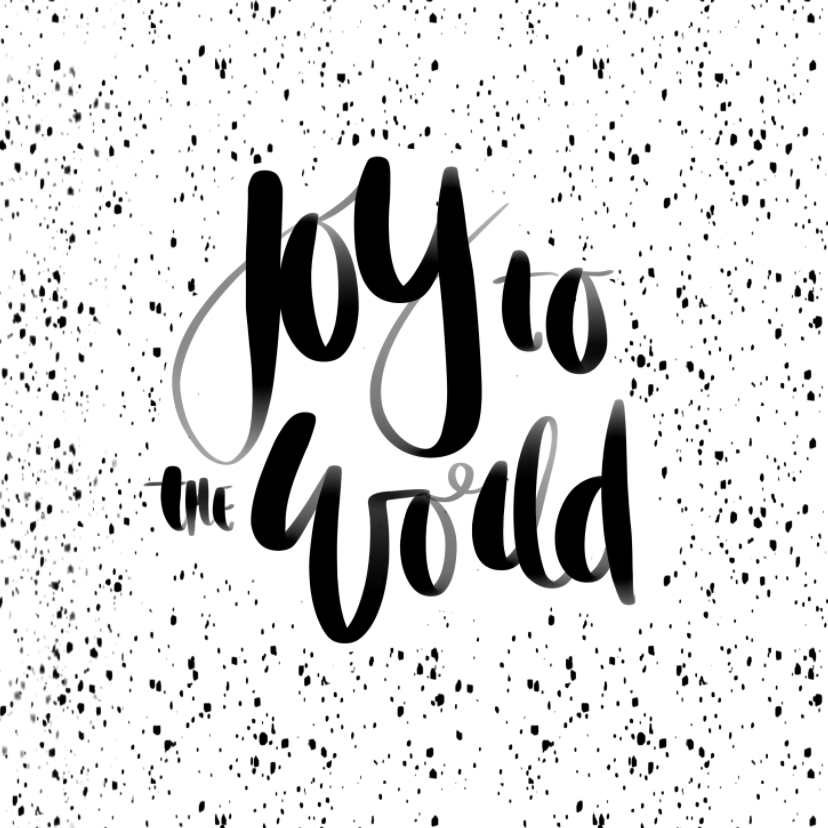 Kerstkaart handlettering Joy - HM - Kerstkaarten Kerstkaarten - Kerstkaart handlettering Joy - HM