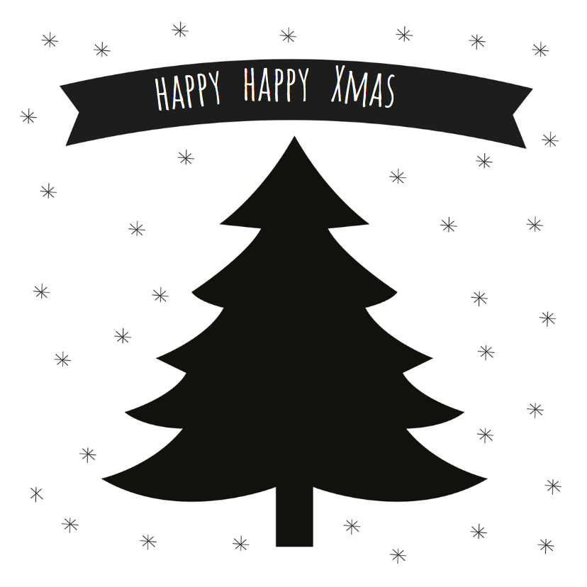 Kerstkaart Happy Happy - Kerstkaarten Kerstkaarten - Kerstkaart Happy Happy