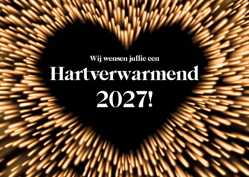 Kerstkaart hartverwarmend 2027 hart - Kerstkaarten Kerstkaarten - Kerstkaart hartverwarmend 2027 hart