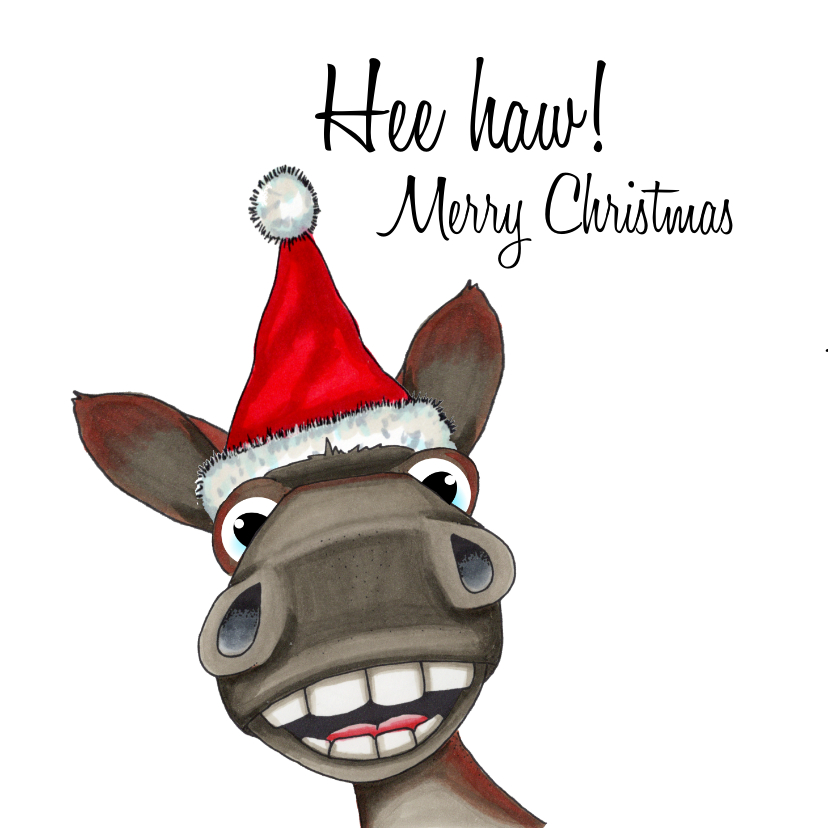 Kerstkaart hee haw ezel - Kerstkaarten Kerstkaarten - Kerstkaart hee haw ezel