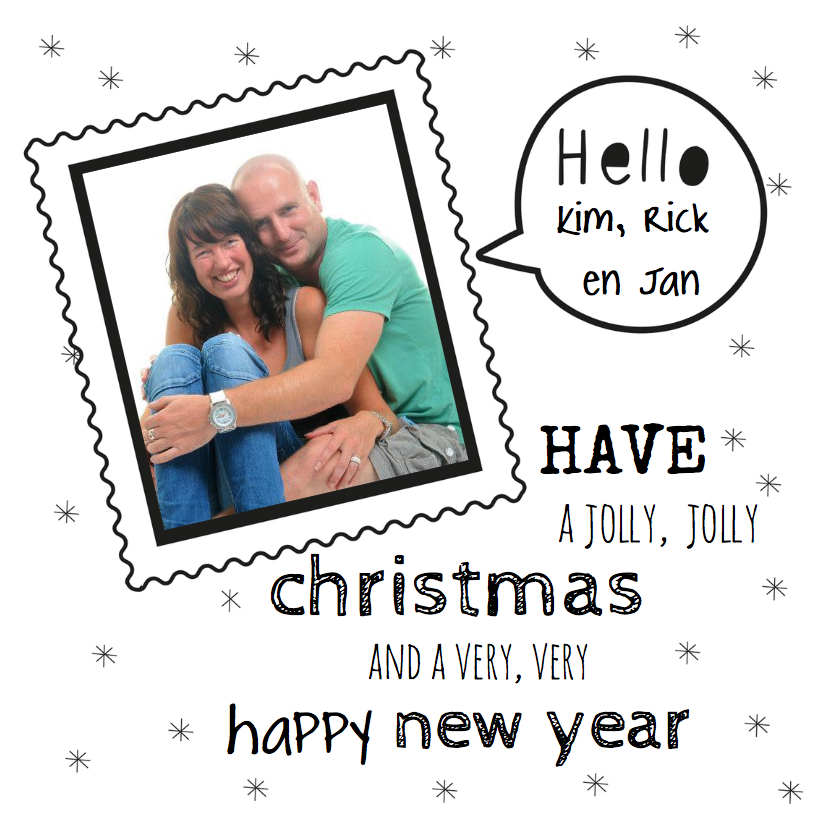 Kerstkaart hello - Kerstkaarten Kerstkaarten - Kerstkaart hello