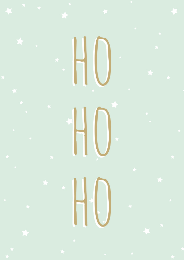 Kerstkaart Ho Ho Ho - Kerstkaarten Kerstkaarten - Kerstkaart Ho Ho Ho