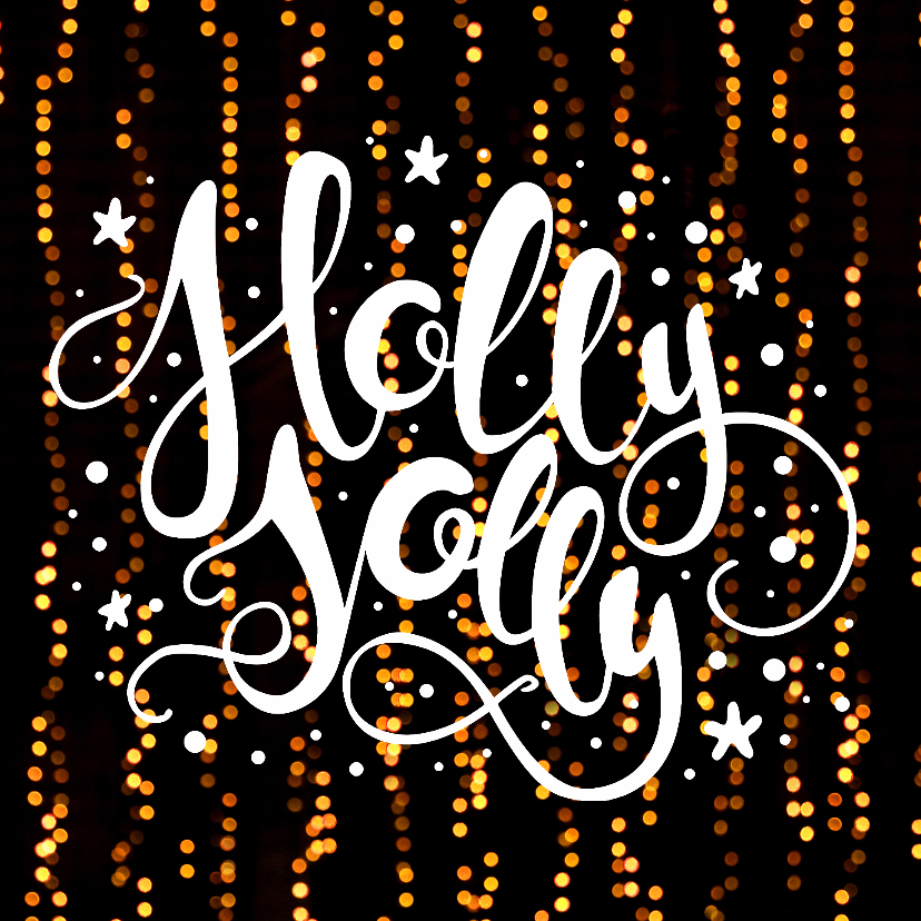 Kerstkaart Holly Jolly - Kerstkaarten Kerstkaarten - Kerstkaart Holly Jolly