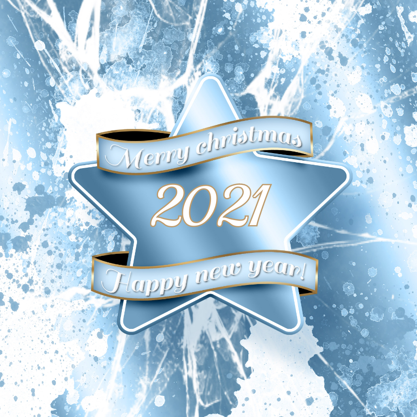 Kerstkaart ijs ster 2021 A RB - Kerstkaarten Kerstkaarten - Kerstkaart ijs ster 2021 A RB