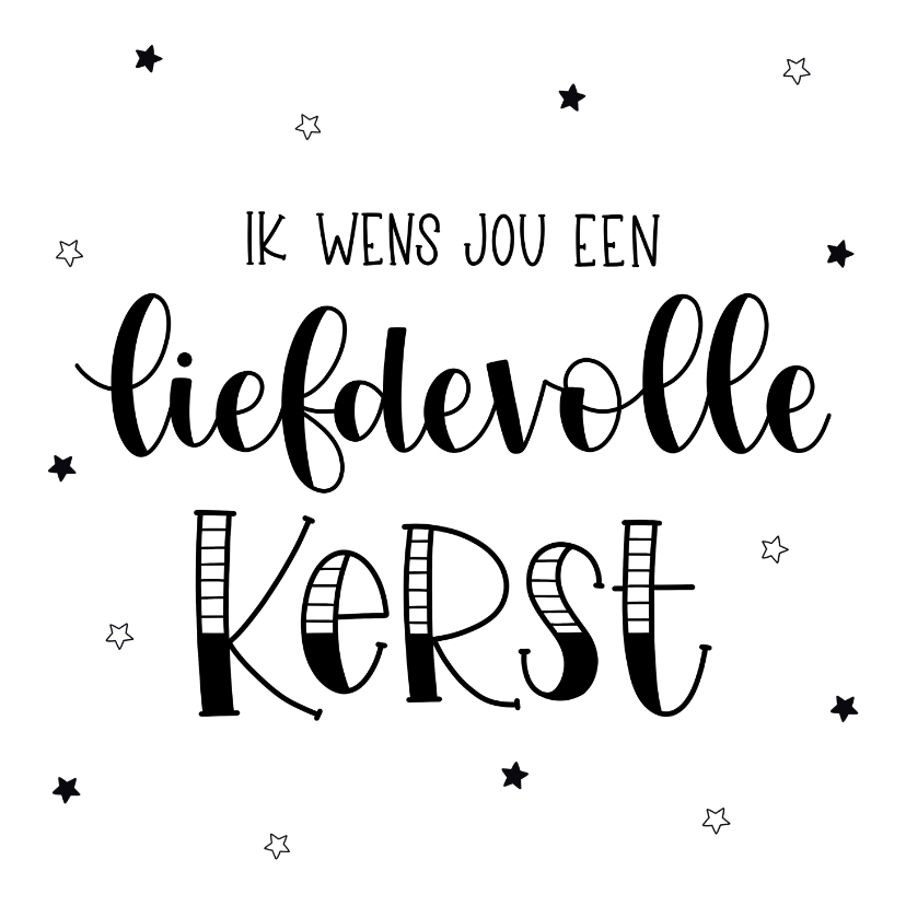 Kerstkaarten - Kerstkaart ik wens jou een liefdevolle kerst