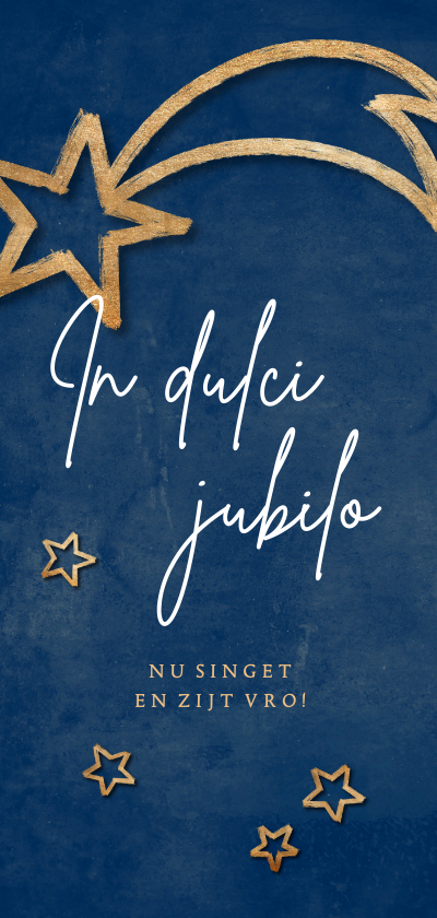 Kerstkaart 'In dulci jubilo' kerstster - Kerstkaarten Kerstkaarten - Kerstkaart 'In dulci jubilo' kerstster