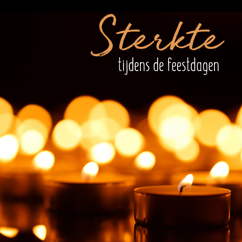 Kerstkaart kaarsje sterkte tijdens de feestdagen - Kerstkaarten Kerstkaarten - Kerstkaart kaarsje sterkte tijdens de feestdagen