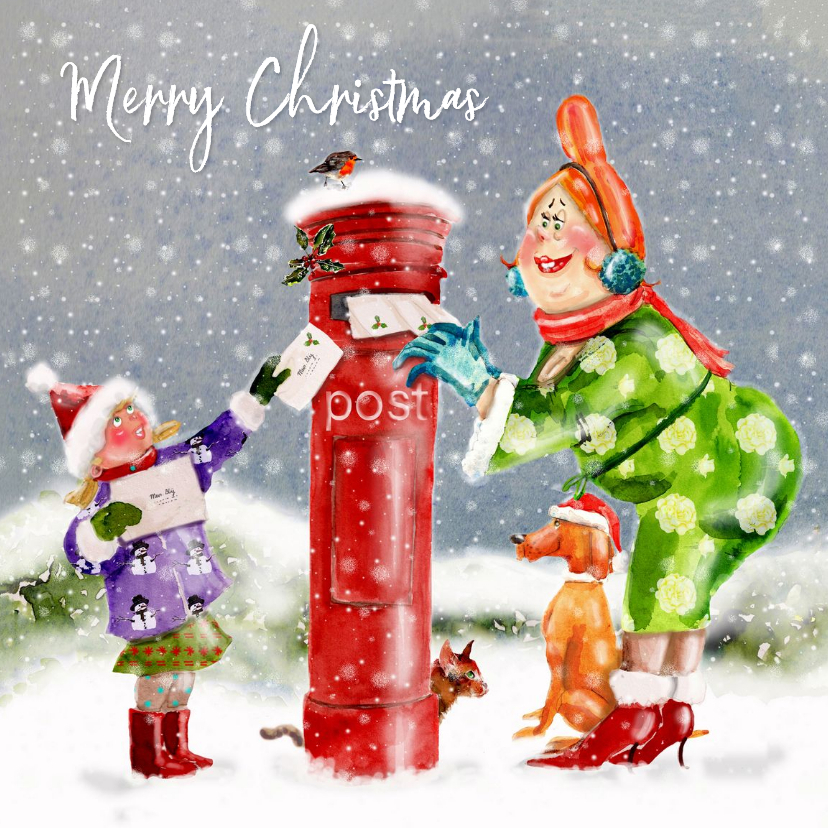 Kerstkaart kaartjes posten - Kerstkaarten Kerstkaarten - Kerstkaart kaartjes posten
